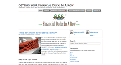 Desktop Screenshot of financialducksinarow.com